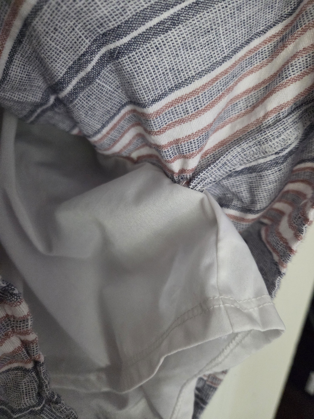 American Eagle Outfitters Striped V-Neck Tie-Waist Romper in Blue and White - Picture 4 of 7